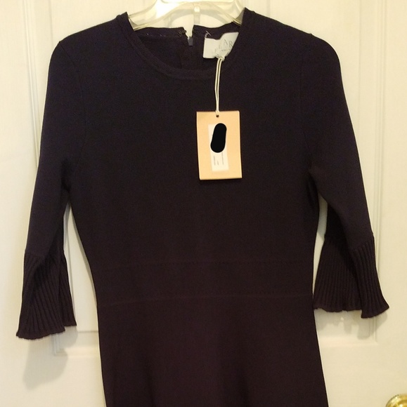 Pearl by Lily Rose - Knit Flutter Sleeve Dress - Picture 1 of 6